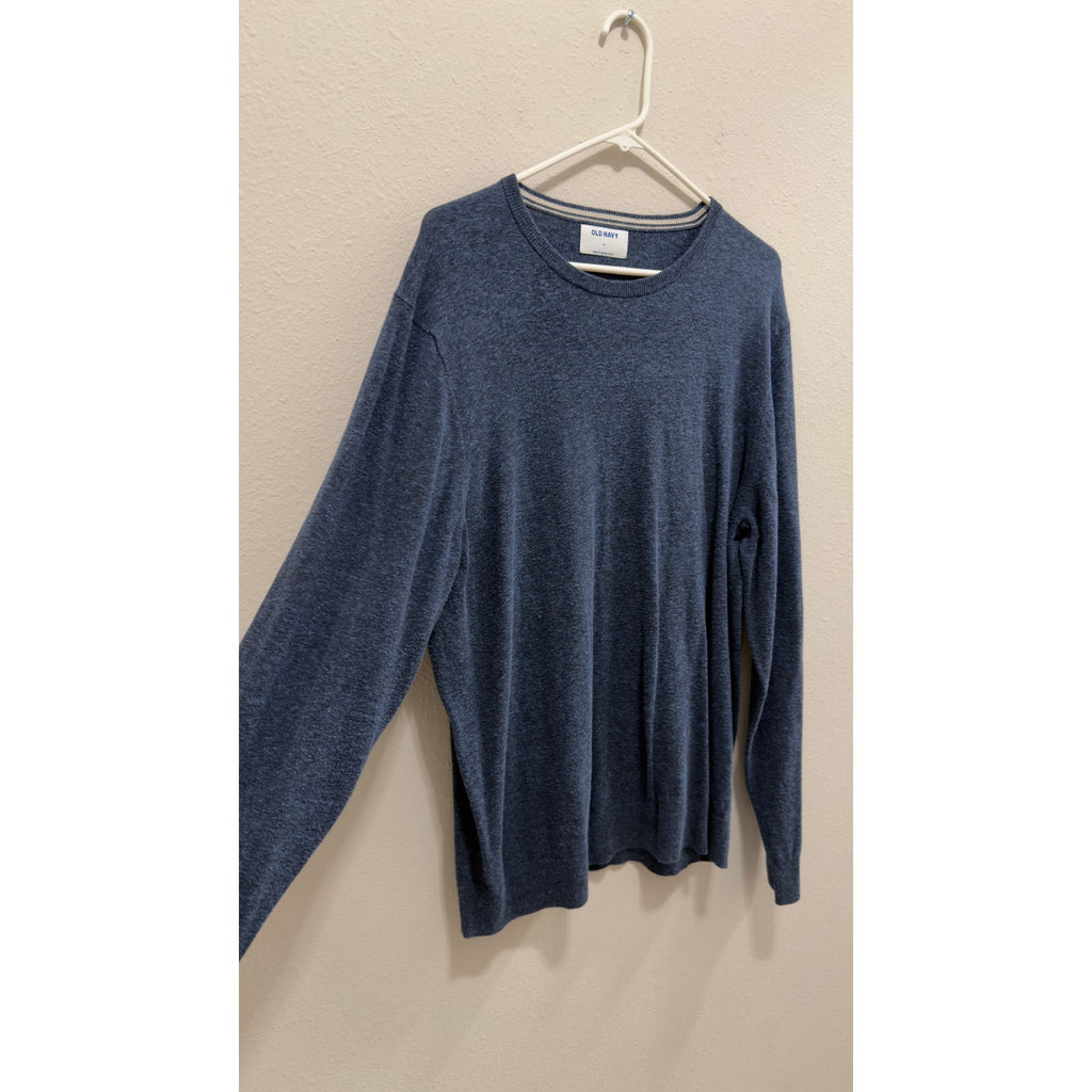 Old Navy Men's Crewneck Pullover Sweater Heathered Blue Size XL