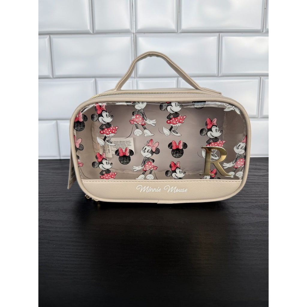 Primark x Disney Minnie Mouse Monogram Makeup Bag - Letter "R"- NEW