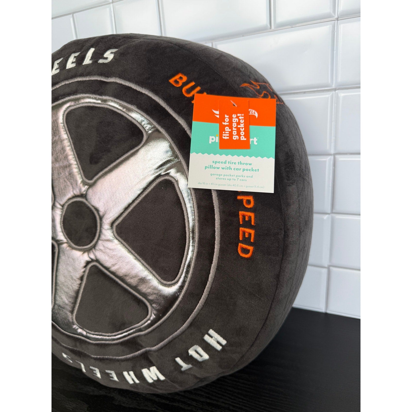 Hot Wheels Classic Tire Kids' Decorative Throw Pillow by Pillowfort™ NWT