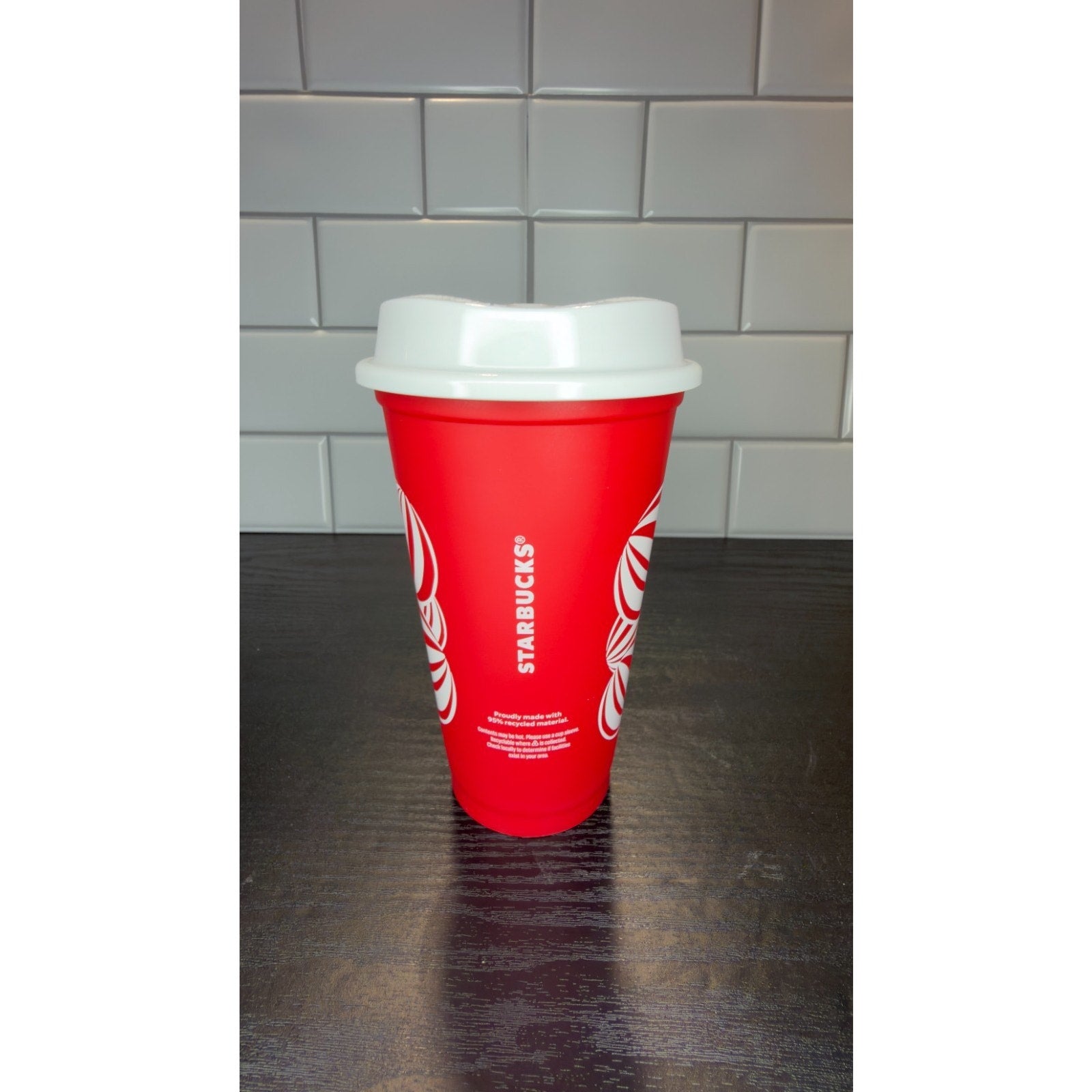 Starbucks 2024 Holiday Red Collectible Reusable Cup with Lid NEW