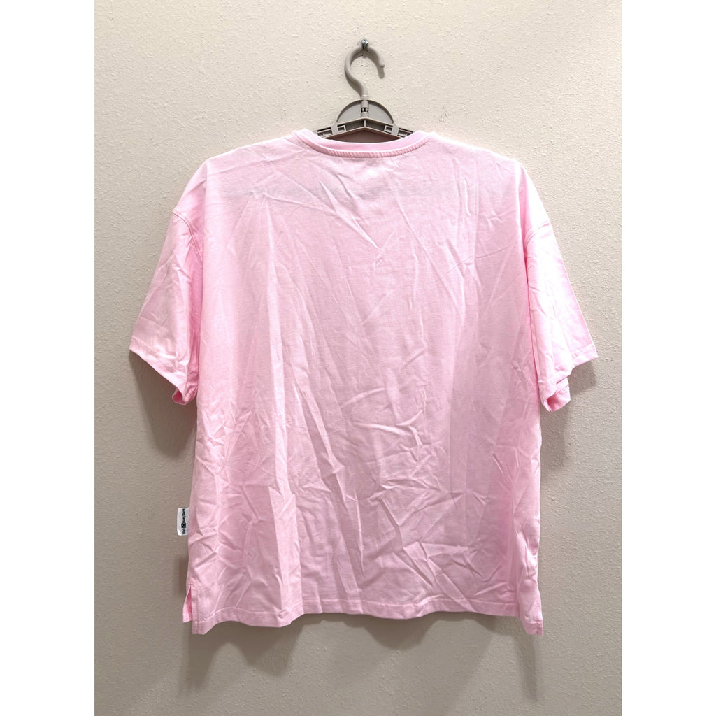 Disney Parks Women's Minnie Mouse Sequin Bow & Hearts Pink T-Shirt Large NWT