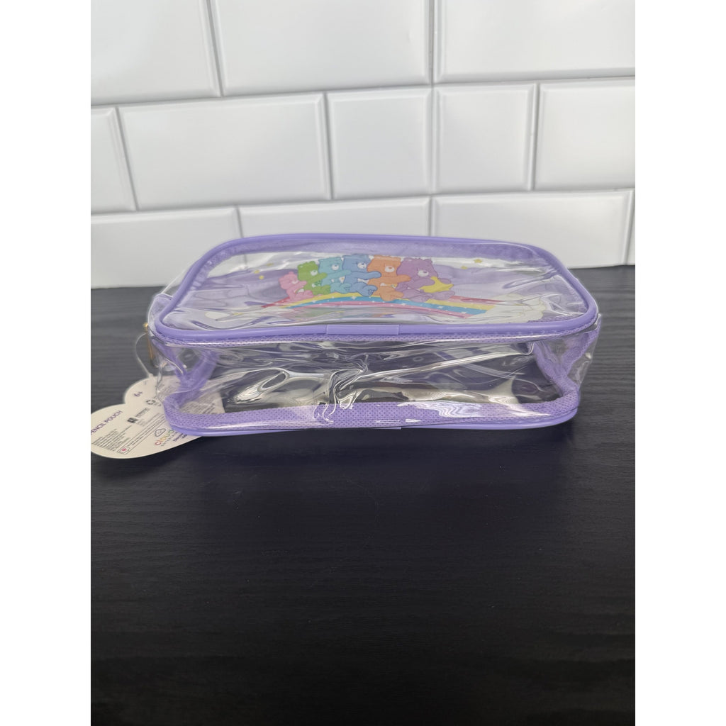 Care Bears "Rainbow Ride" Pencil Pouch - Purple - NWT