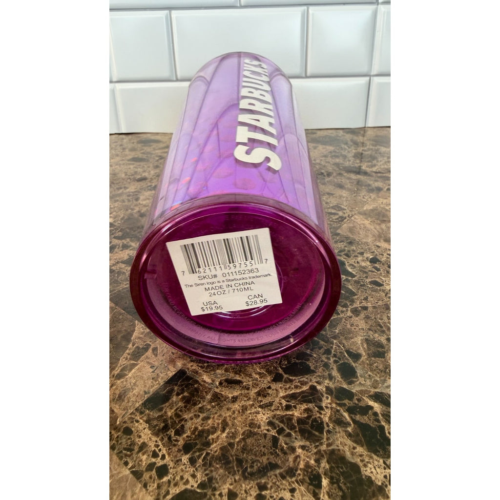 Starbucks Summer 2024 Purple Holographic Dots Dome Lid Tumbler 24oz NEW