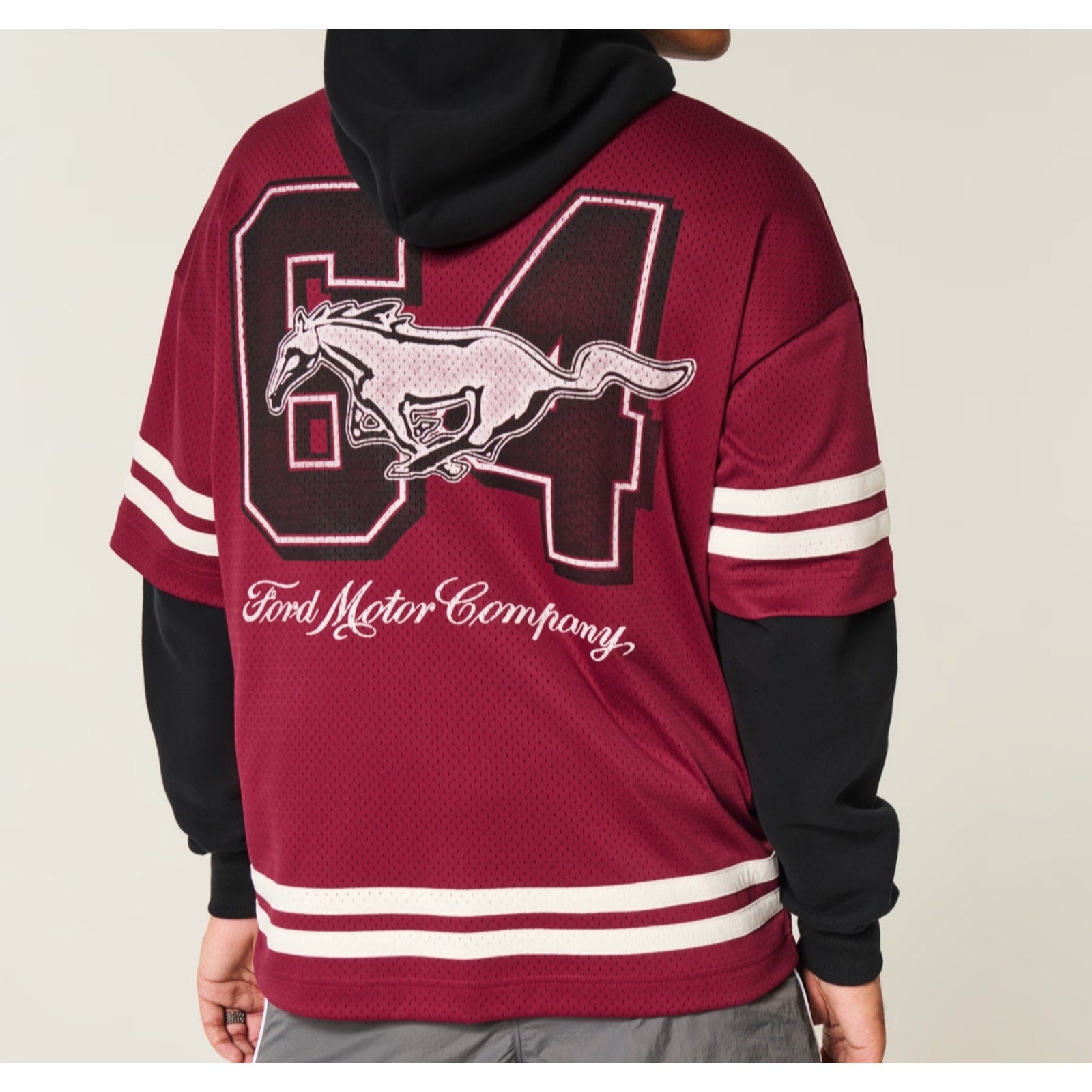 Hollister Ford Mustang Graphic Mesh Jersey Baggy Fit - Adult Large NWT