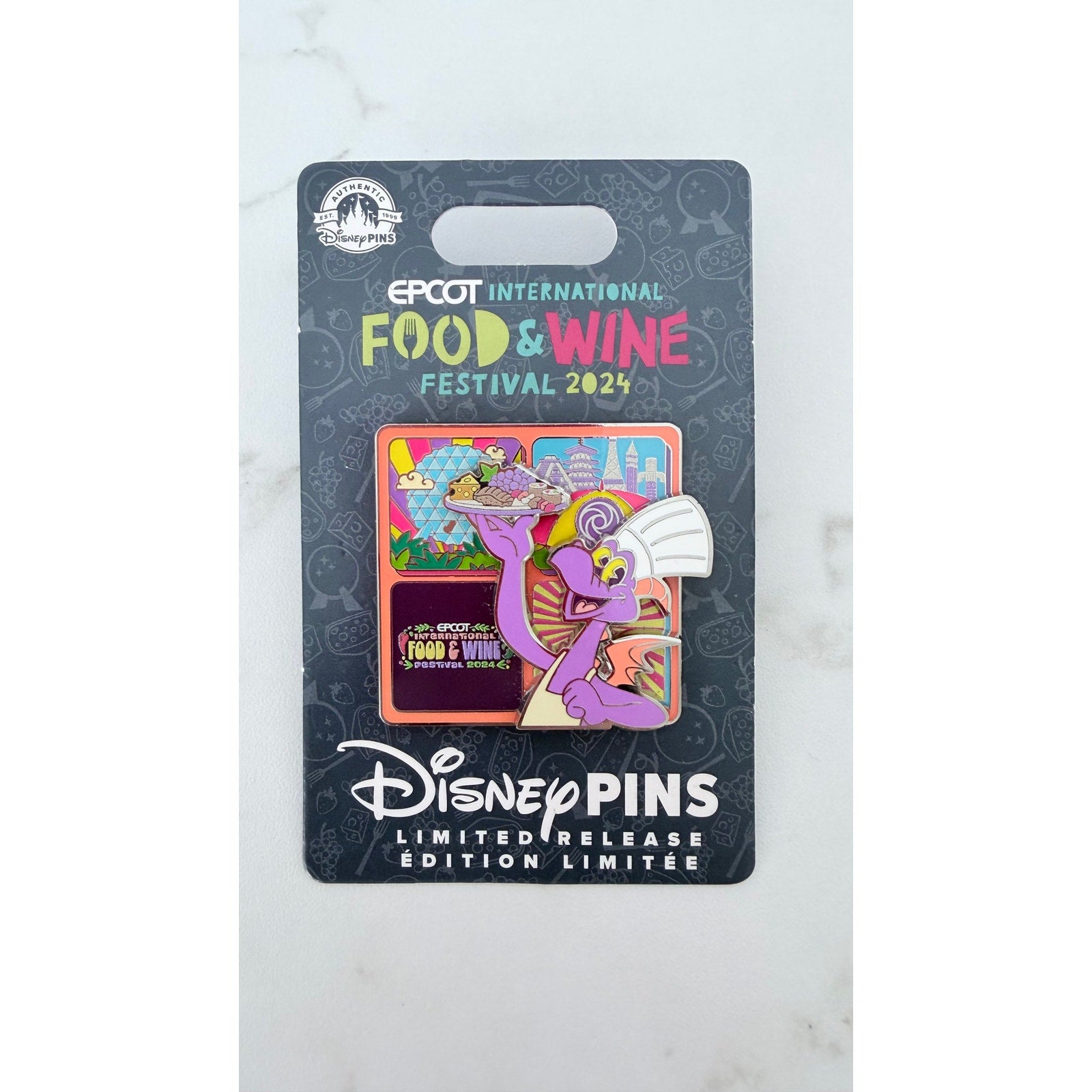 2024 EPCOT Food & Wine Festival Chef Figment Pin NEW