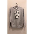 Disney Parks Mickey Mouse Glove Peace Sign Hoodie Adult Large NWT