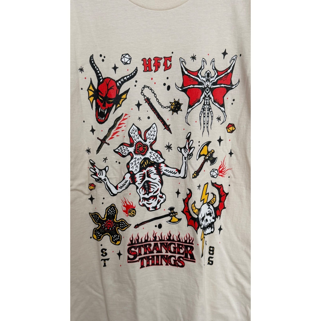 Stranger Things HELLFIRE CLUB Icon Collage T-Shirt - Men's Large NWT