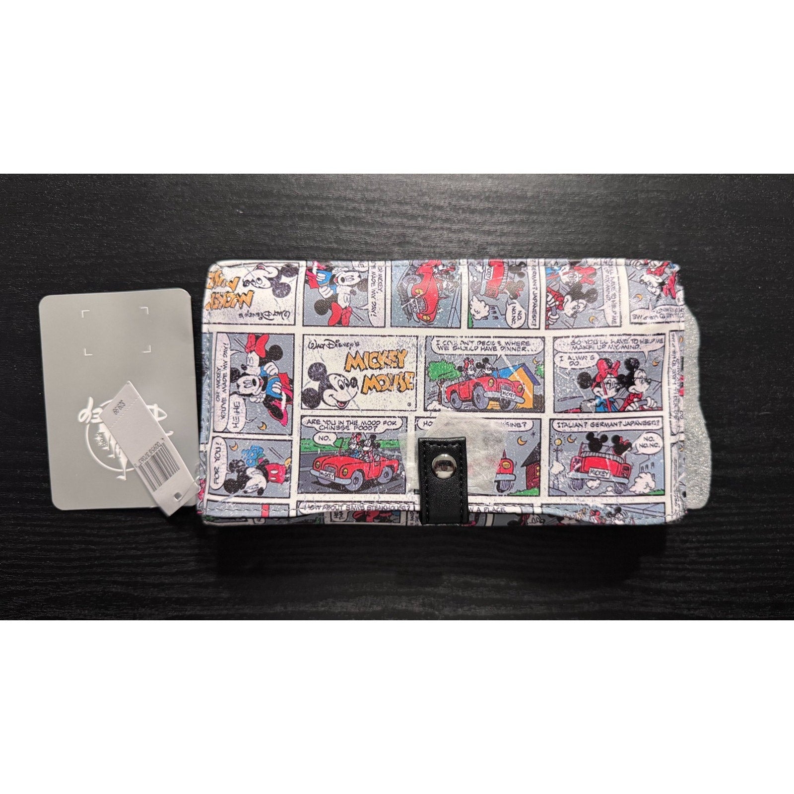 Disney Parks Mickey Mouse Comic Strip Wallet with Wristlet & Shoulder Straps NWT