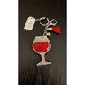 NEW Juliet Bling Rhinestone Keychain - Red Wine Glass