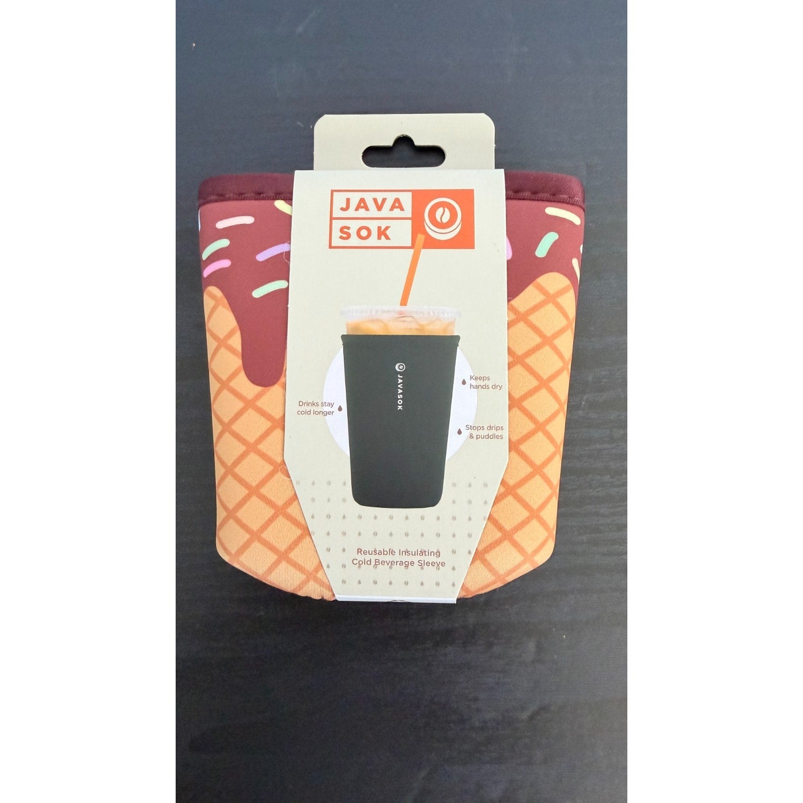 JavaSok "I Scream You Scream" Iced Coffee Sleeve - Medium 22-28oz NWT