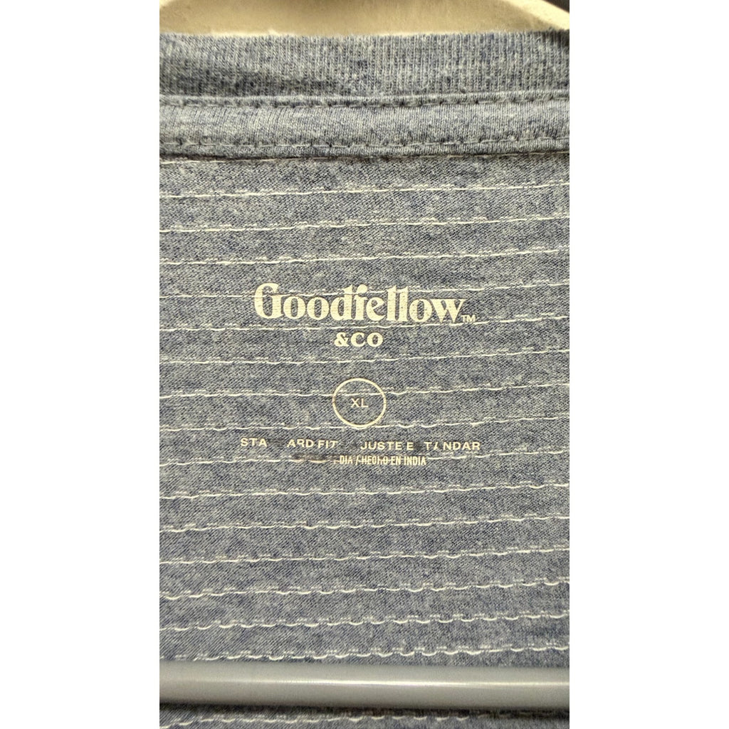 Goodfellow Men's Short Sleeve T-Shirt - Size XL - Blue Striped - Preowned