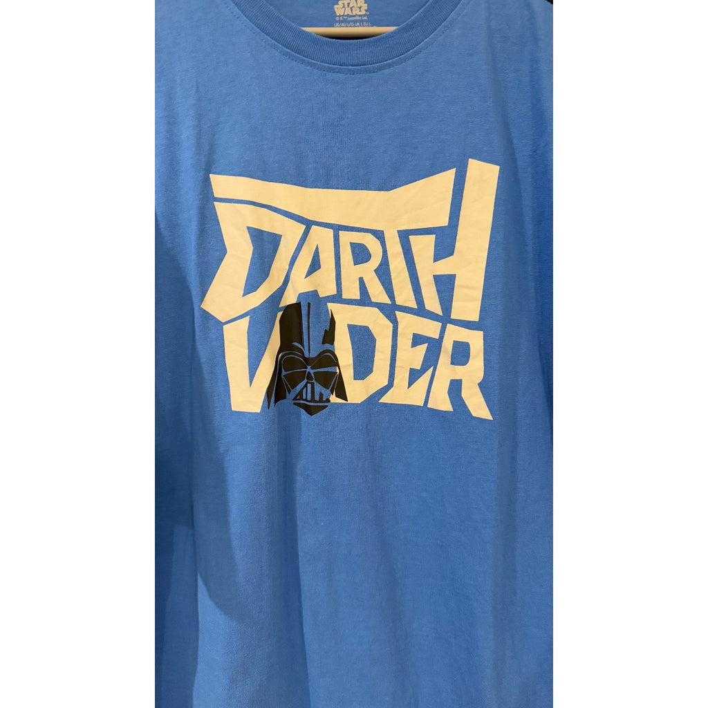 Disney Parks Star Wars Darth Vader T-Shirt L Large Blue Black Men's
