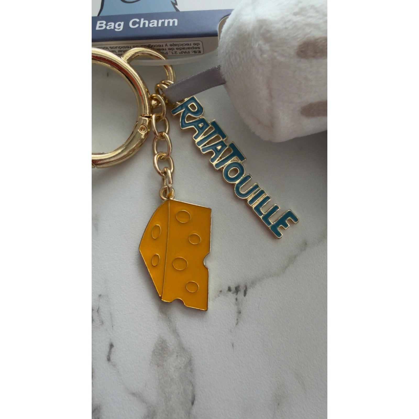Disney x Primark Pixar Ratatouille Remy Plush Bag Charm Keychain Cheese NEW