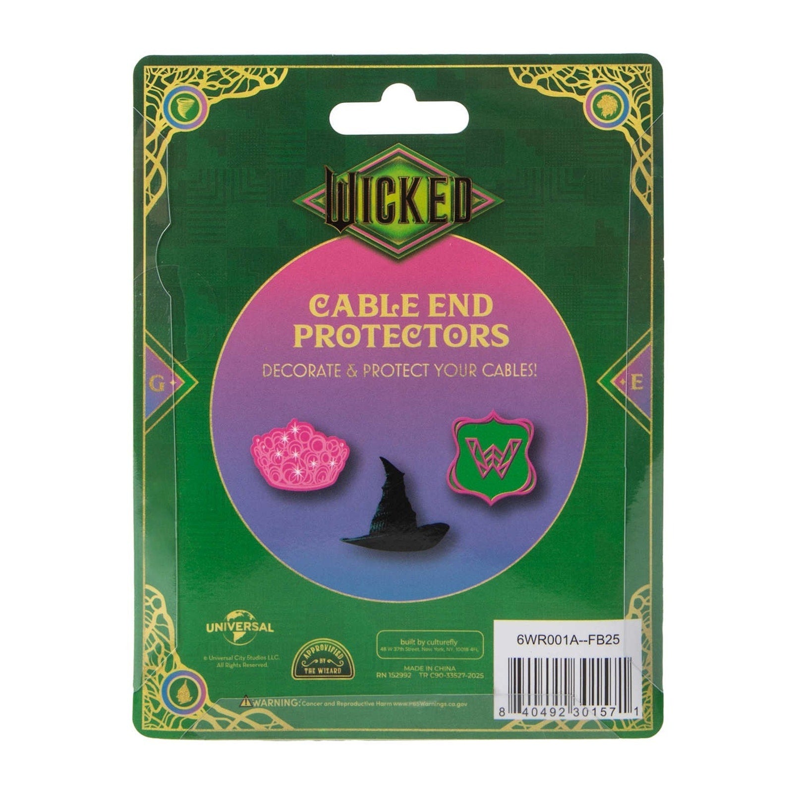 NEW Wicked Cable End Protectors - Witch Hat, Tiara/Crown, 'W' Shield