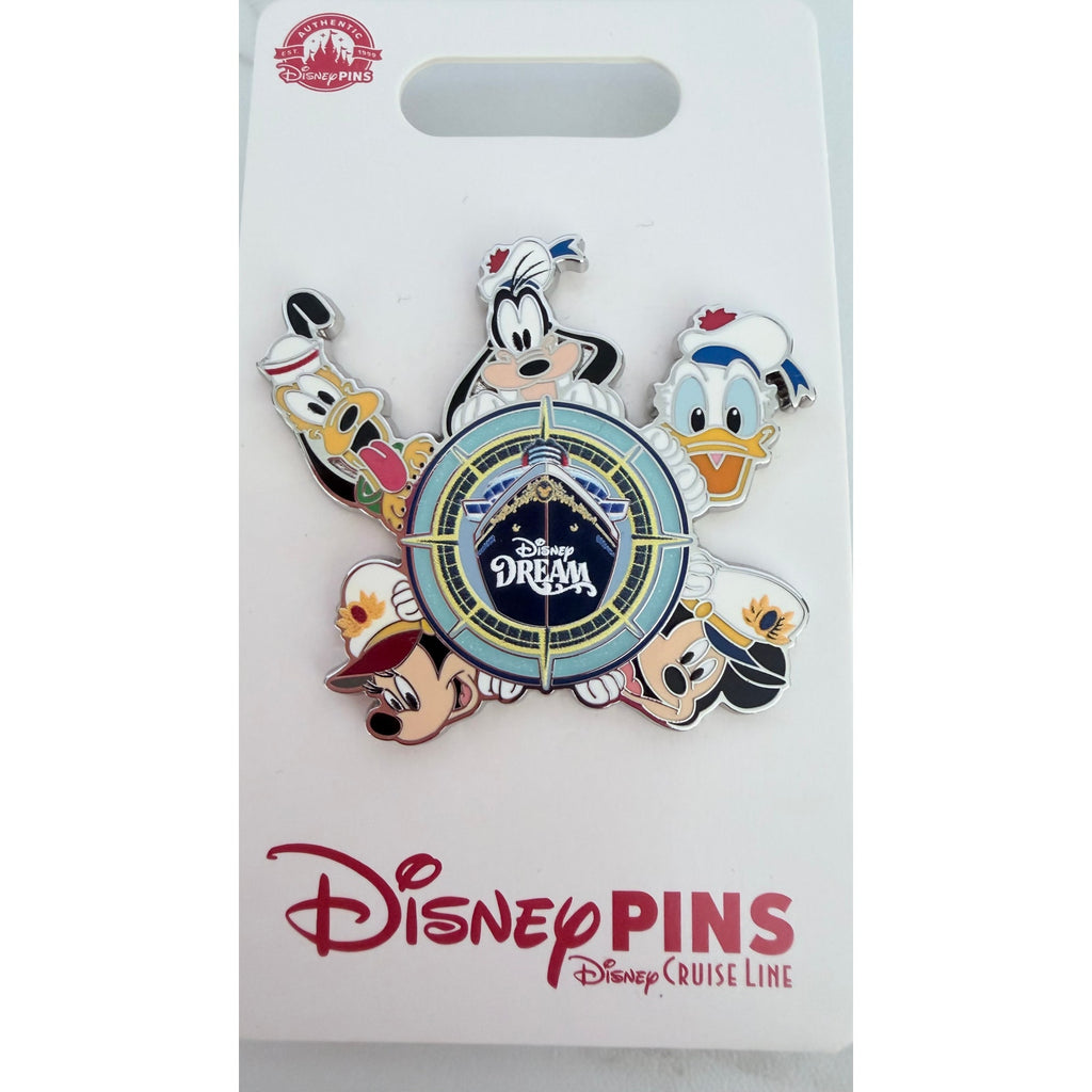 NEW Disney Cruise Line Disney Dream Fab 5 Mickey & Friends Compass Pin