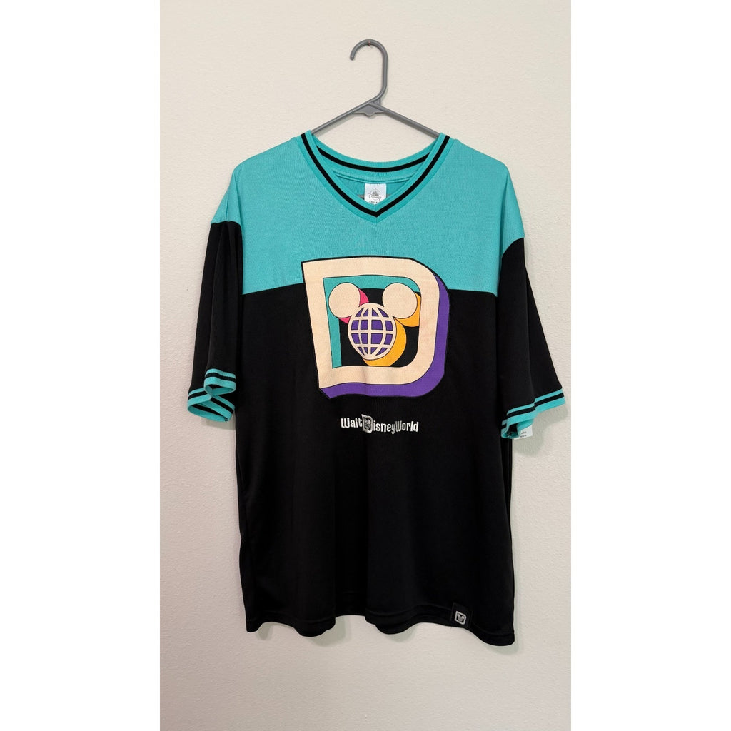 NEW Walt Disney World Embroidered Mickey Retro Athletic Jersey Adult Large NWT