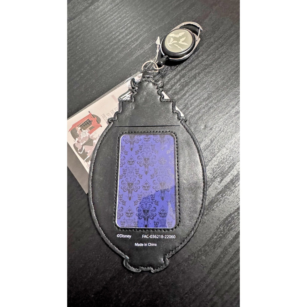 Haunted Mansion Plaque Retractable ID Holder Badge Wallpaper Disney Parks NEW