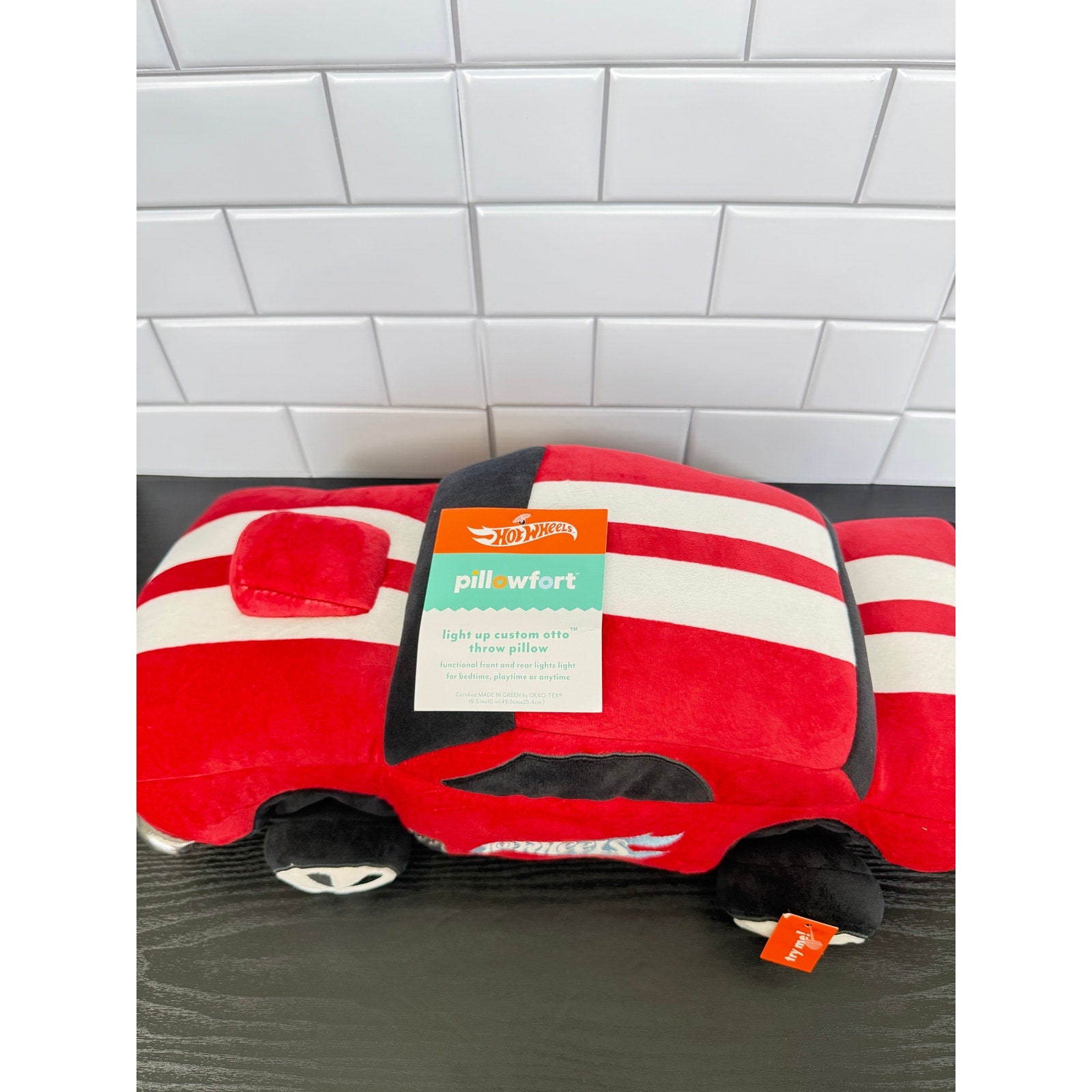 Hot Wheels Classic Light-Up Car Kids' Pillow - Hot Wheels by Pillowfort™ NWT