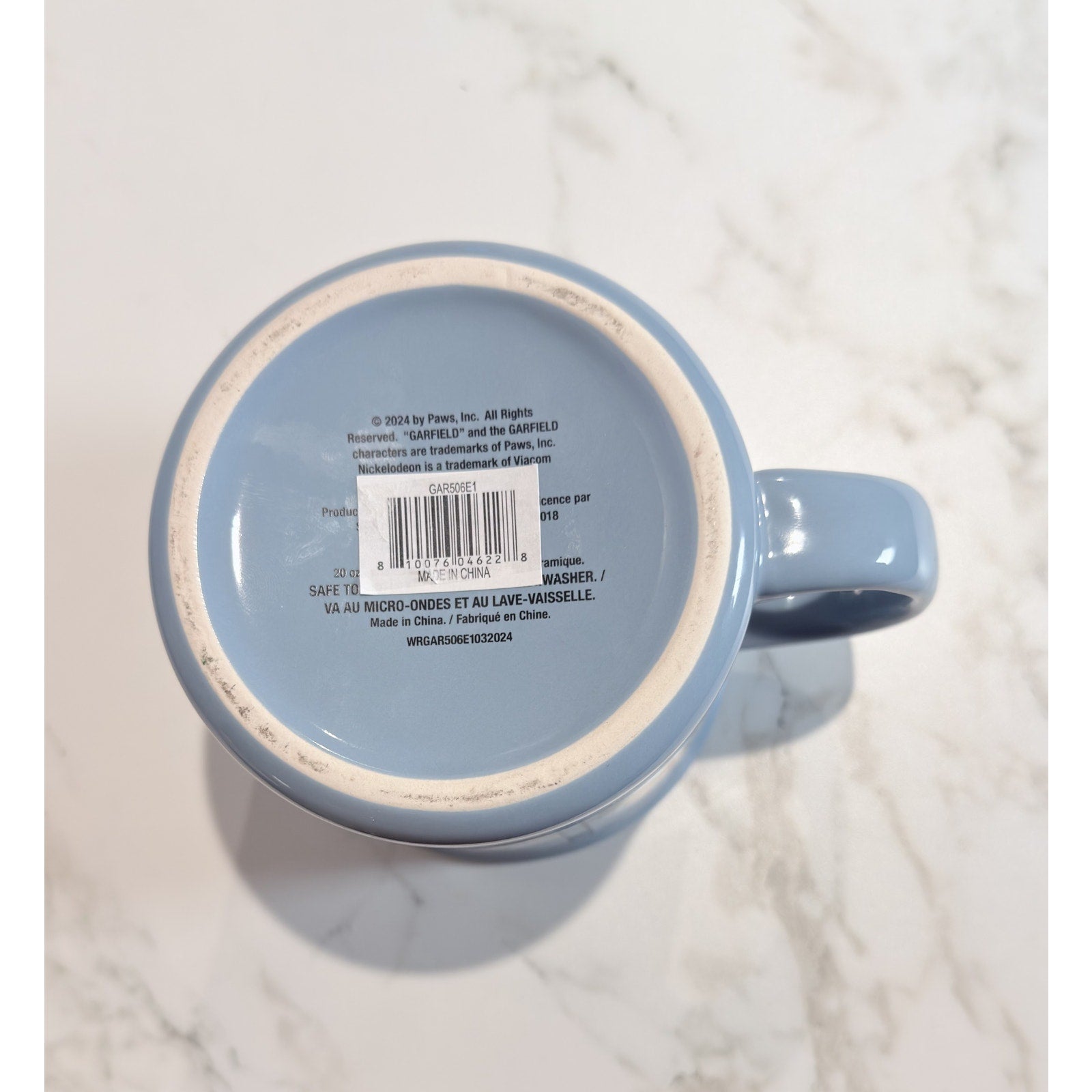 Garfield and Friends Comic Strip Blue Ceramic Mug (20 oz) NEW