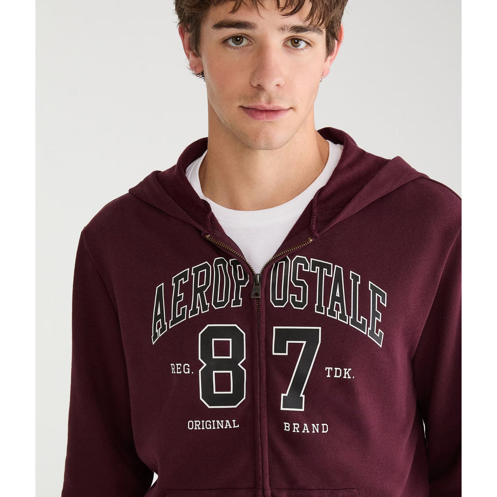 NEW Aeropostale '87 Full-Zip Bloomsberry Hoodie - Men's Large