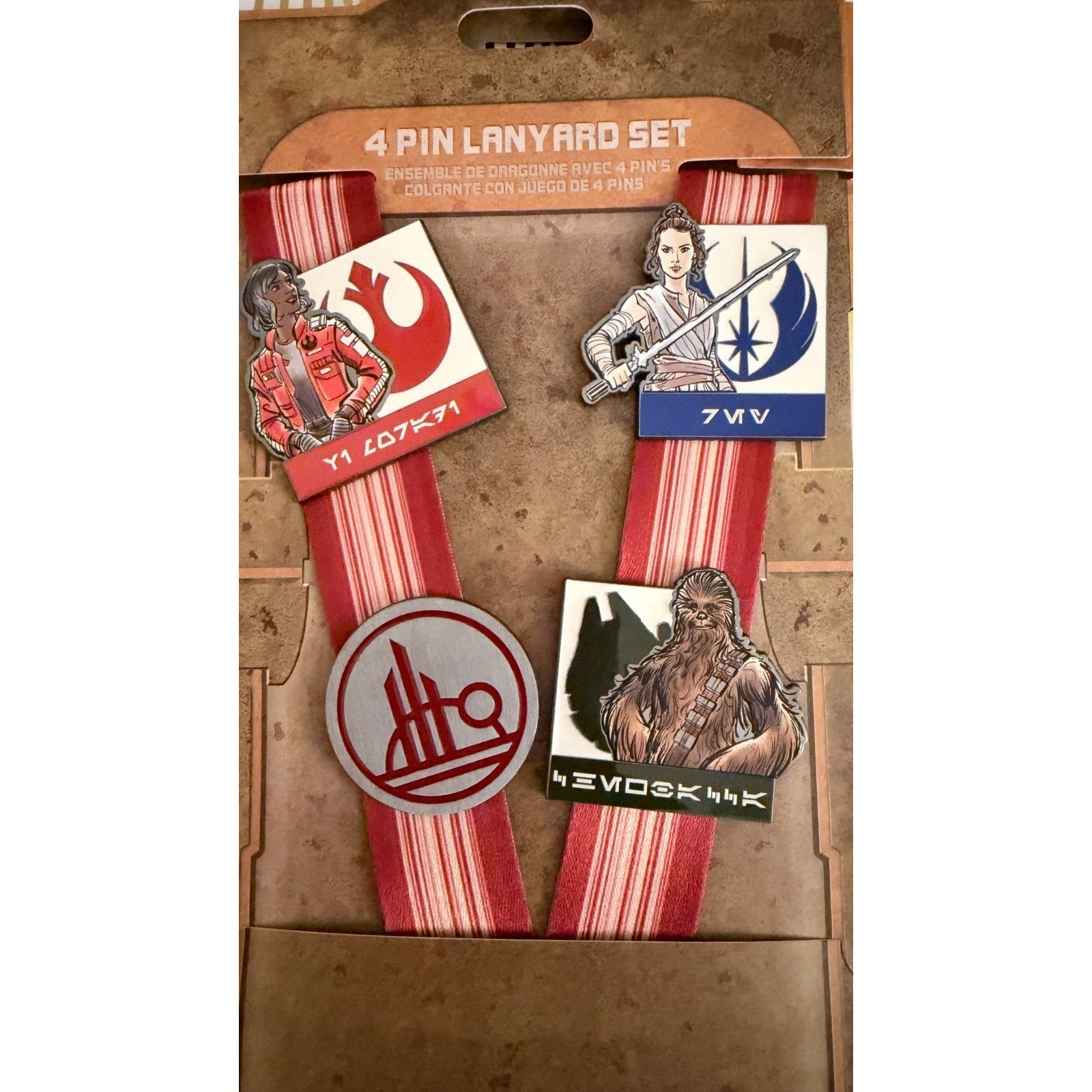 Disney Pins Star Wars Galaxy's Edge Starter Trading Pin Lanyard Set