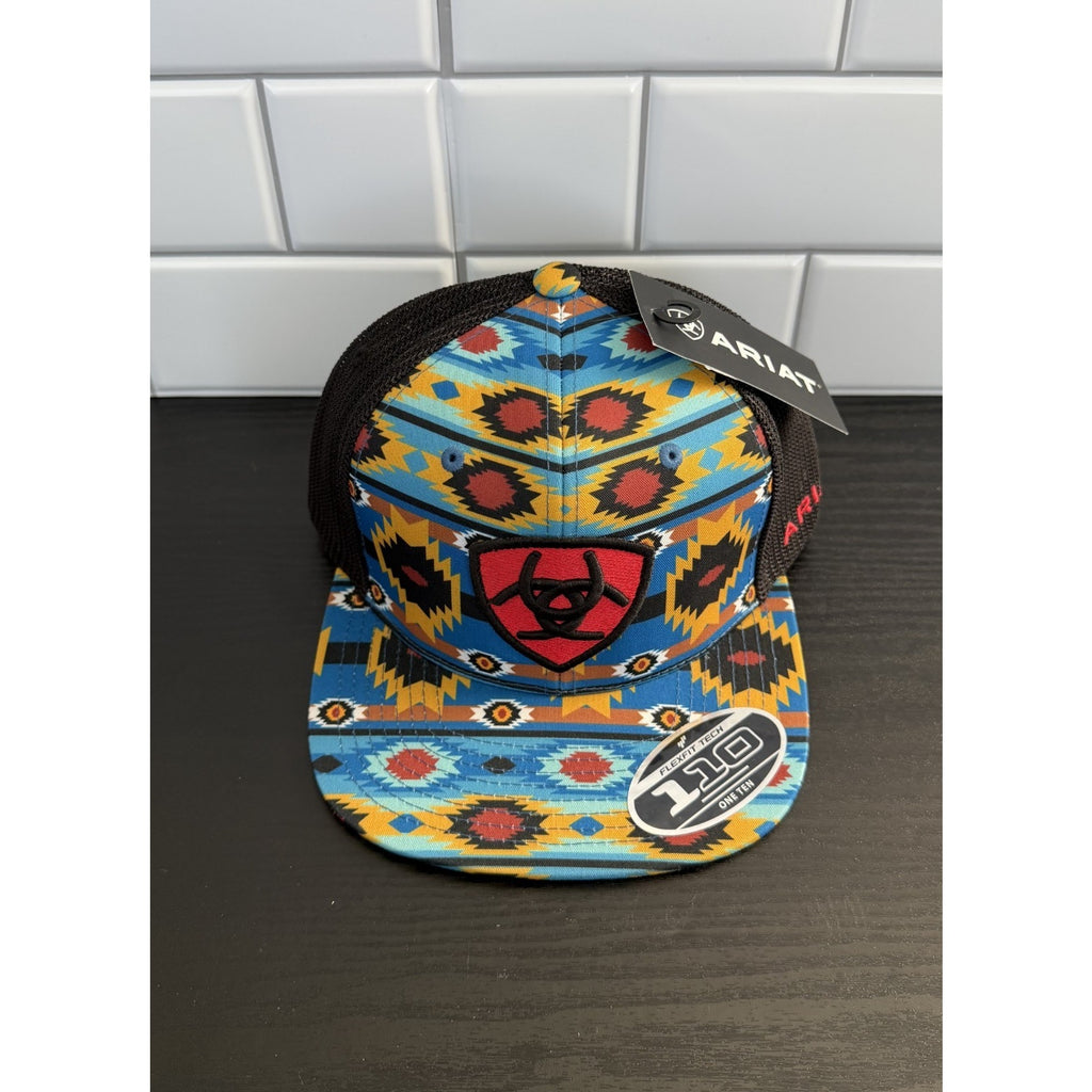 Ariat Men's Southwest Shield Patch FlexFit 110 Snapback Cap NEW