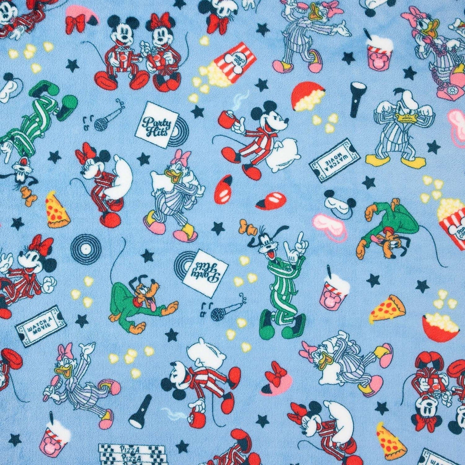Disney Mickey and Friends Pajama Party Throw Blanket (60"x72") | Plush Throw NEW