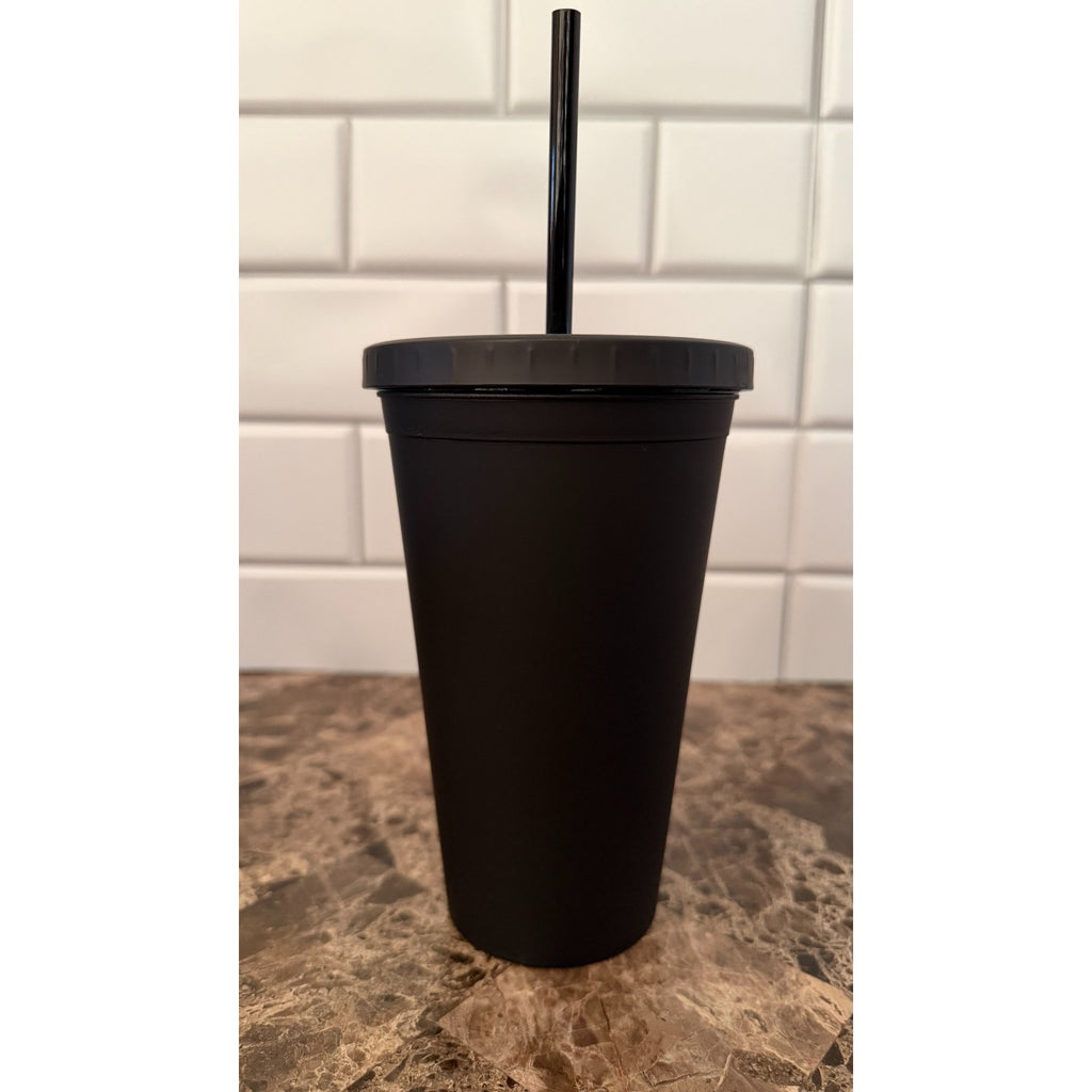 Disney Parks Fantasyland Castle Matte Black Tumbler - NEW