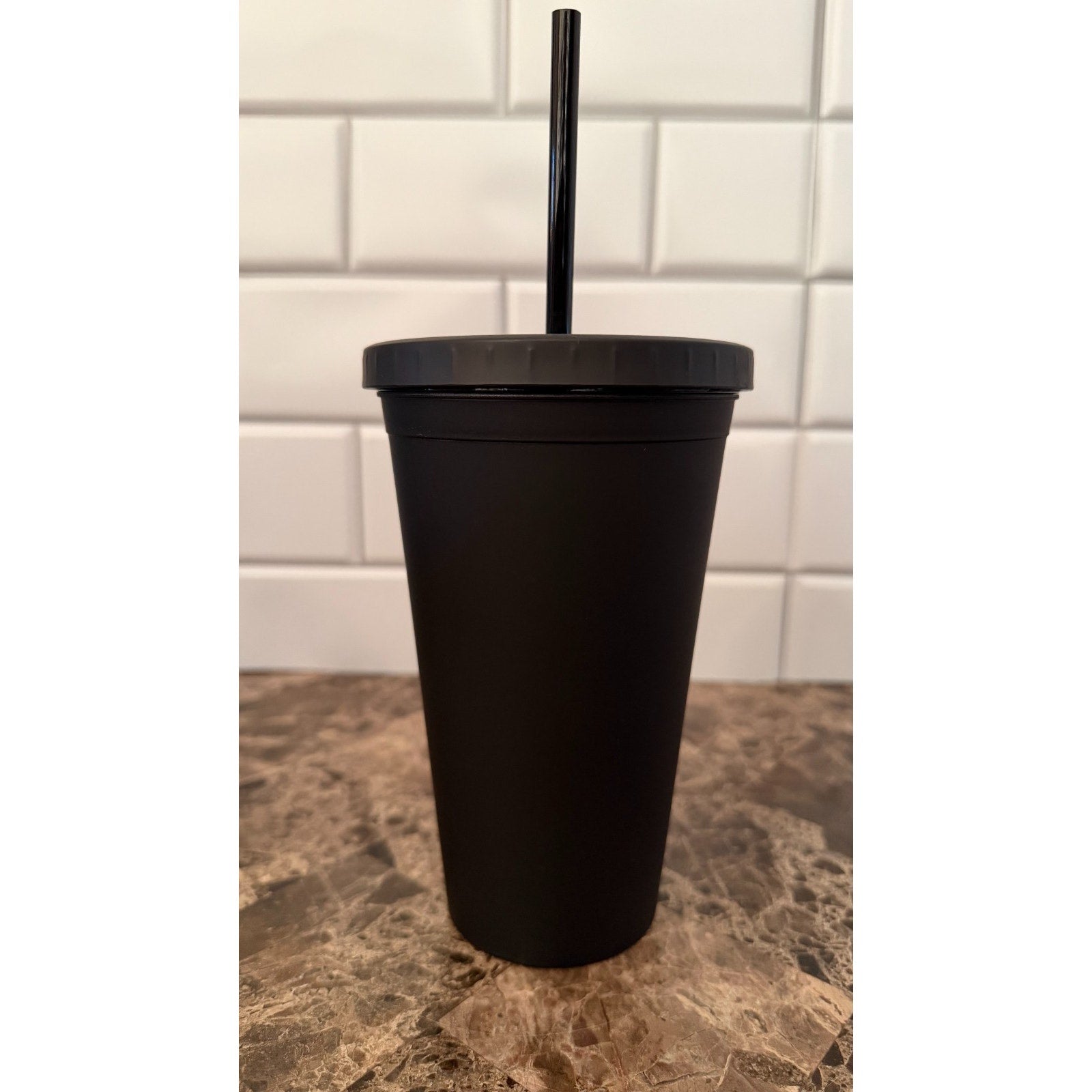 Disney Parks Fantasyland Castle Matte Black Tumbler - NEW