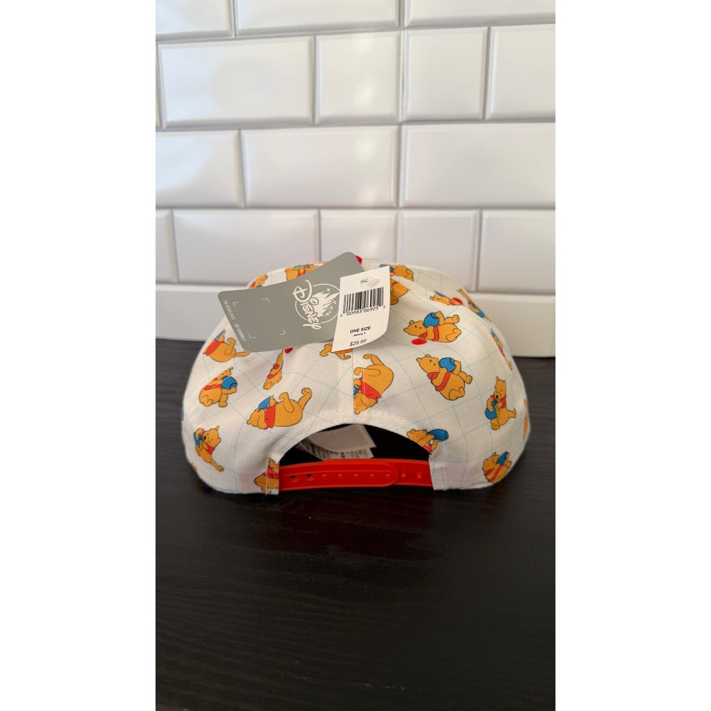 Disney Parks Winnie the Pooh Baseball Hat Cap Flat Bill Adult One Size NWT