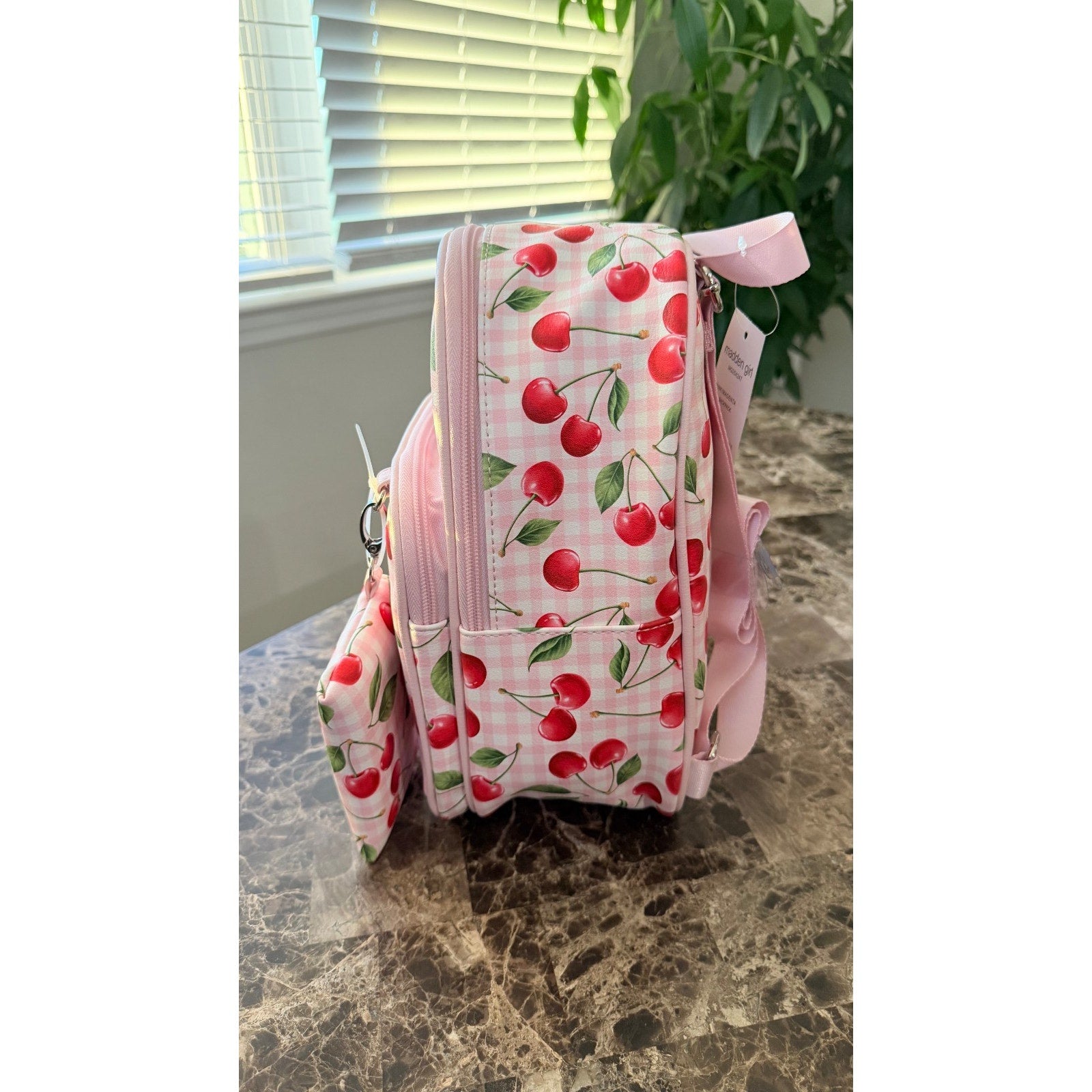 NEW Madden Girl Cherry Print Mini Backpack & Matching Wallet Set
