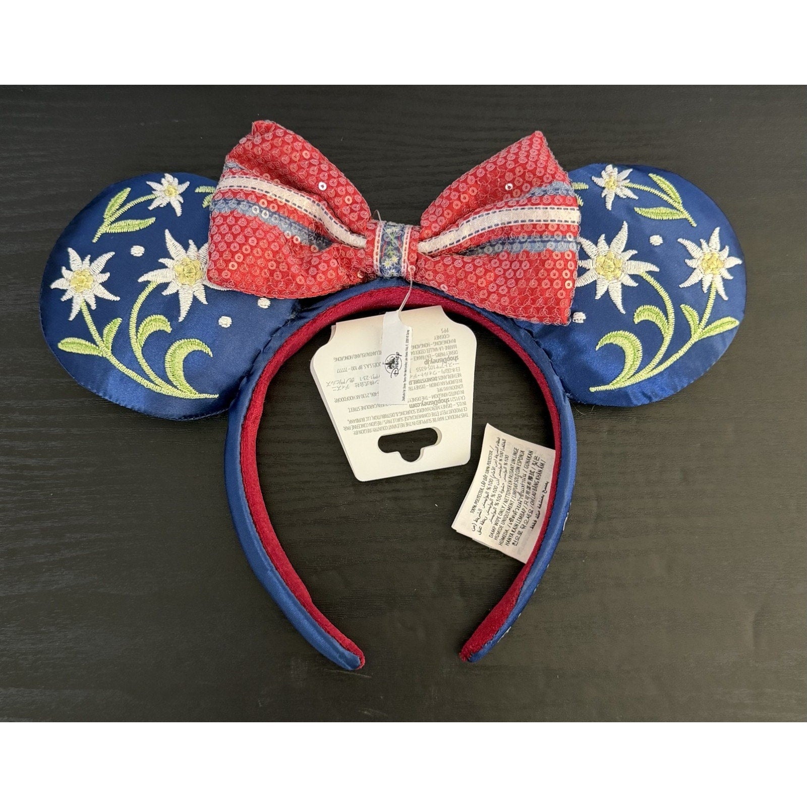 NEW Disney Epcot World Showcase Germany Pavilion Floral Minnie Ears Headband