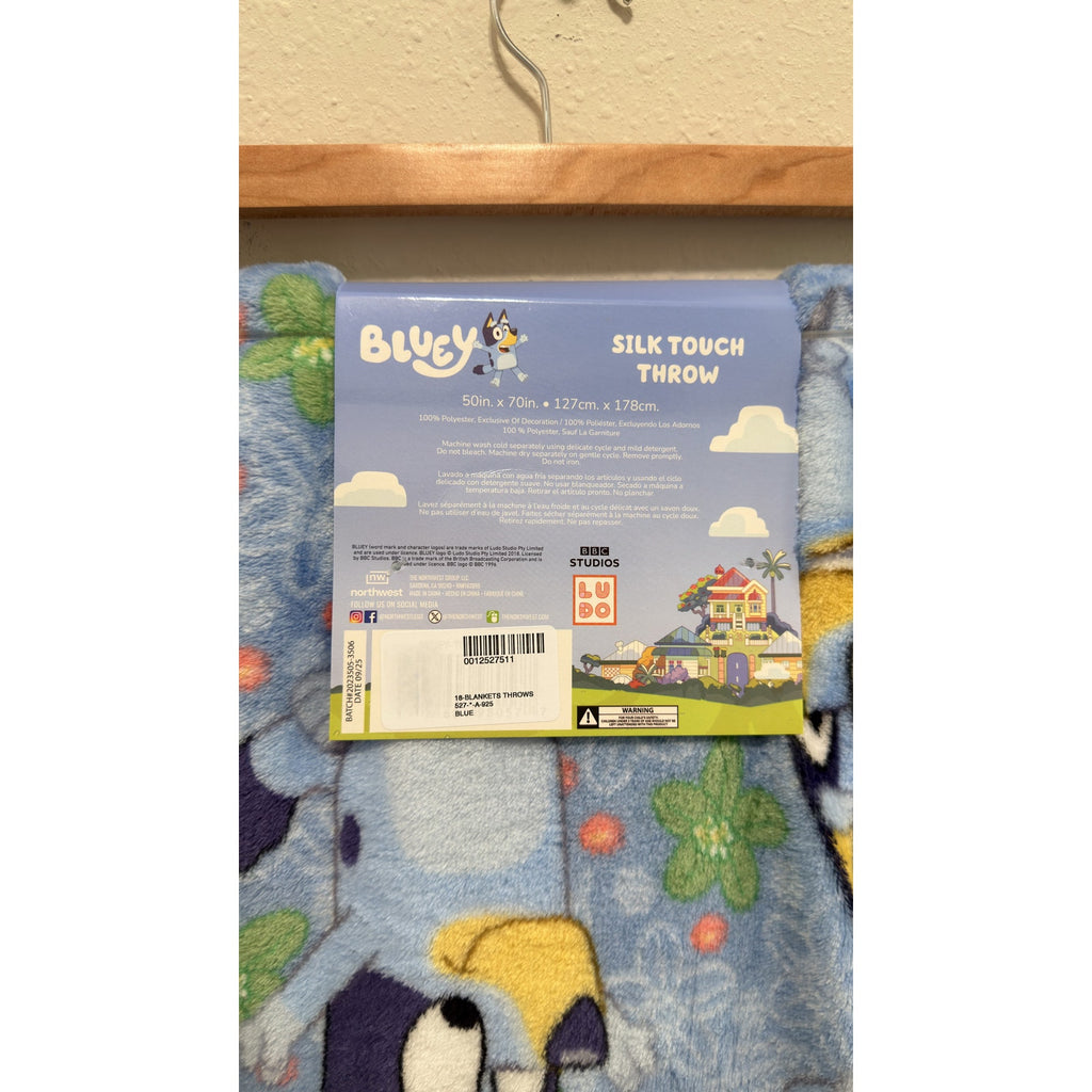 Bluey Silk Touch Throw Blanket 50x70 NWT Ultra Soft Ludo Studio