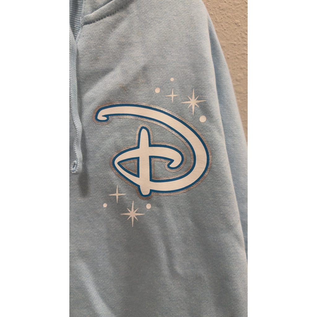 Walt Disney World Cinderella Castle V-Neck Pullover Hoodie NWT Large