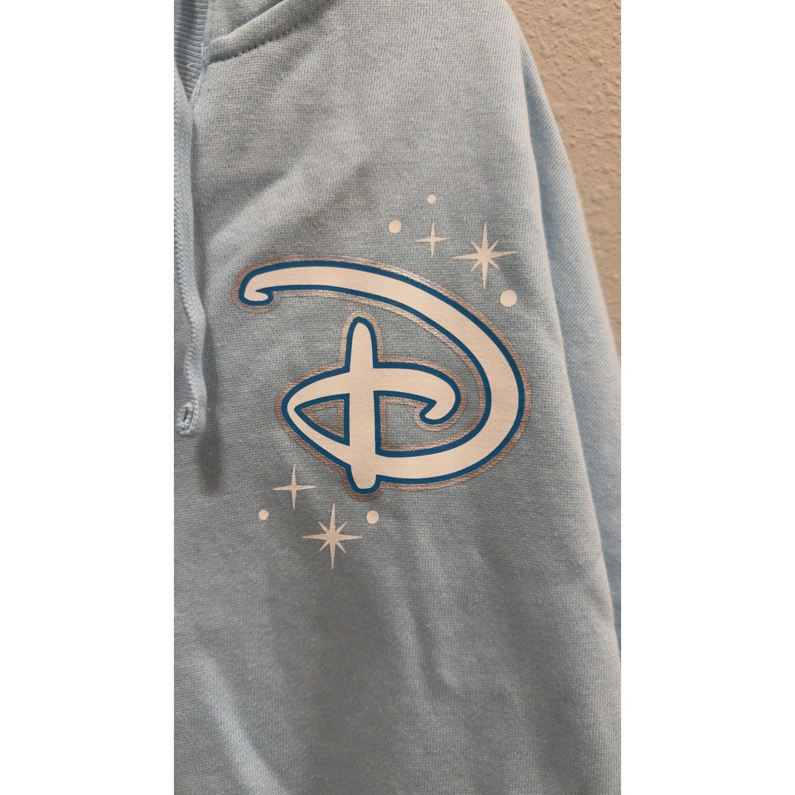 Walt Disney World Cinderella Castle V-Neck Pullover Hoodie NWT Large