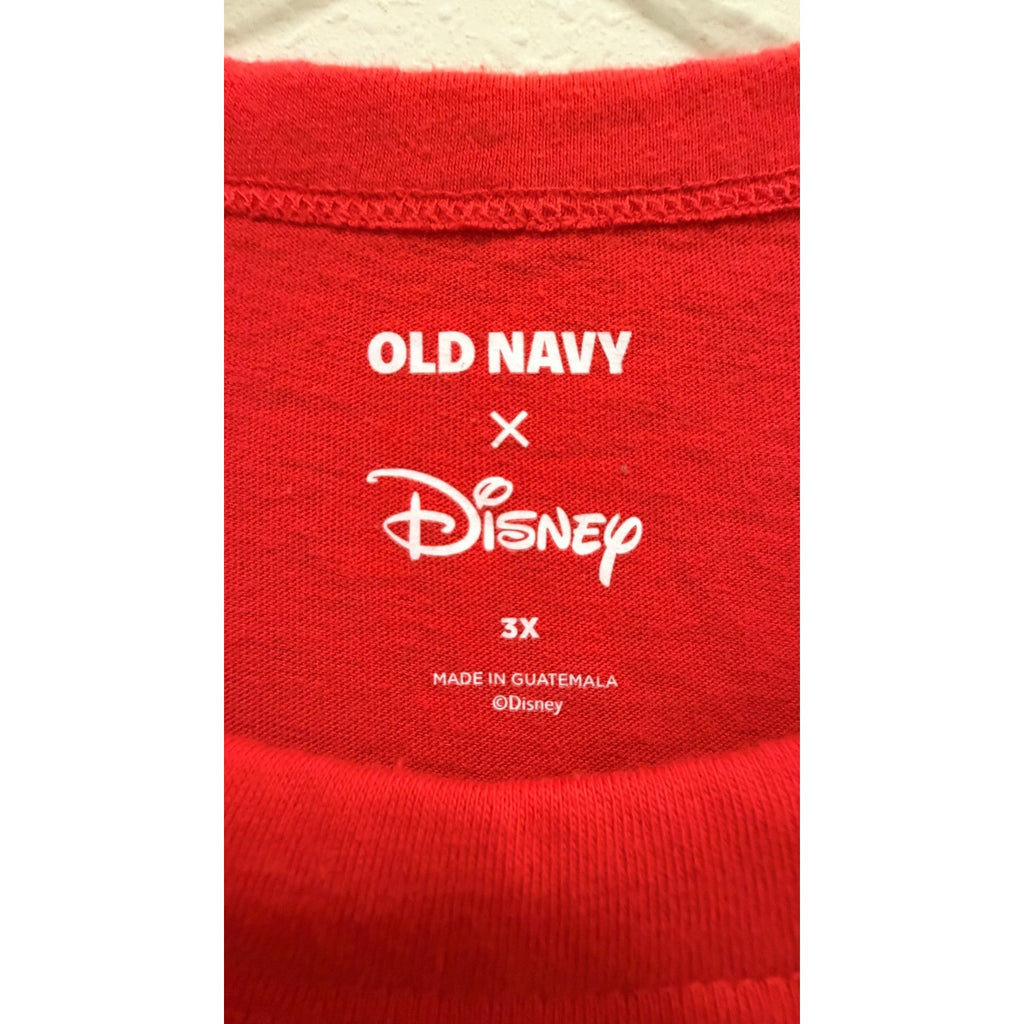 Old Navy x Disney Holiday Logo Graphic T-Shirt Women’s 3XL Plus Size NEW
