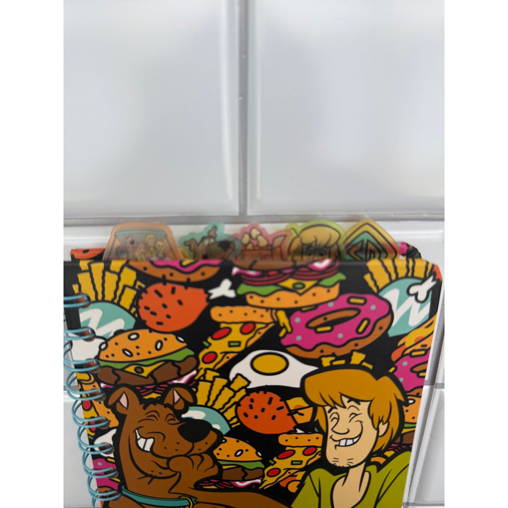Scooby-Doo Shaggy & Scooby Junk Food 8" x 5" Spiral Tabbed Notebook NEW