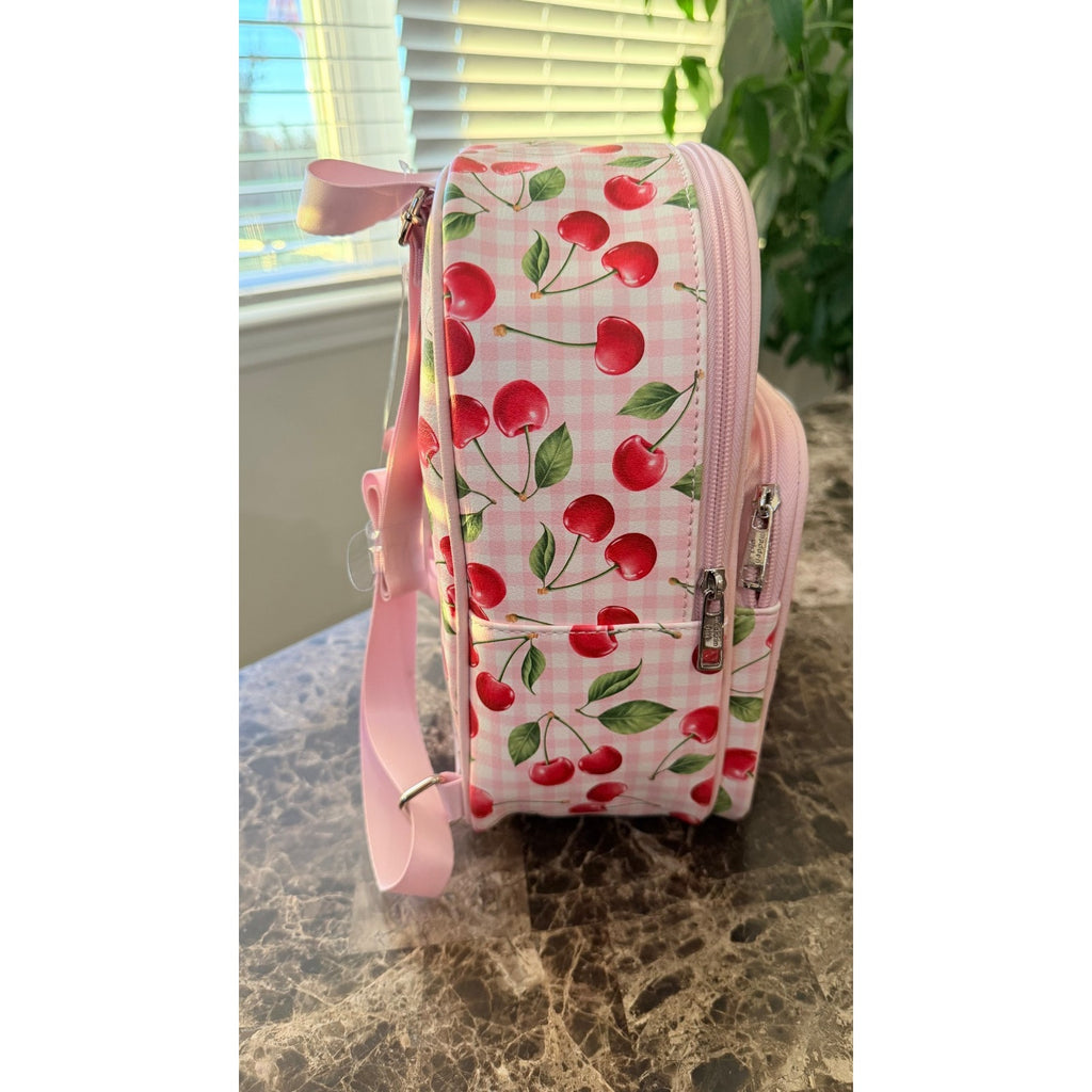 NEW Madden Girl Cherry Print Mini Backpack & Matching Wallet Set