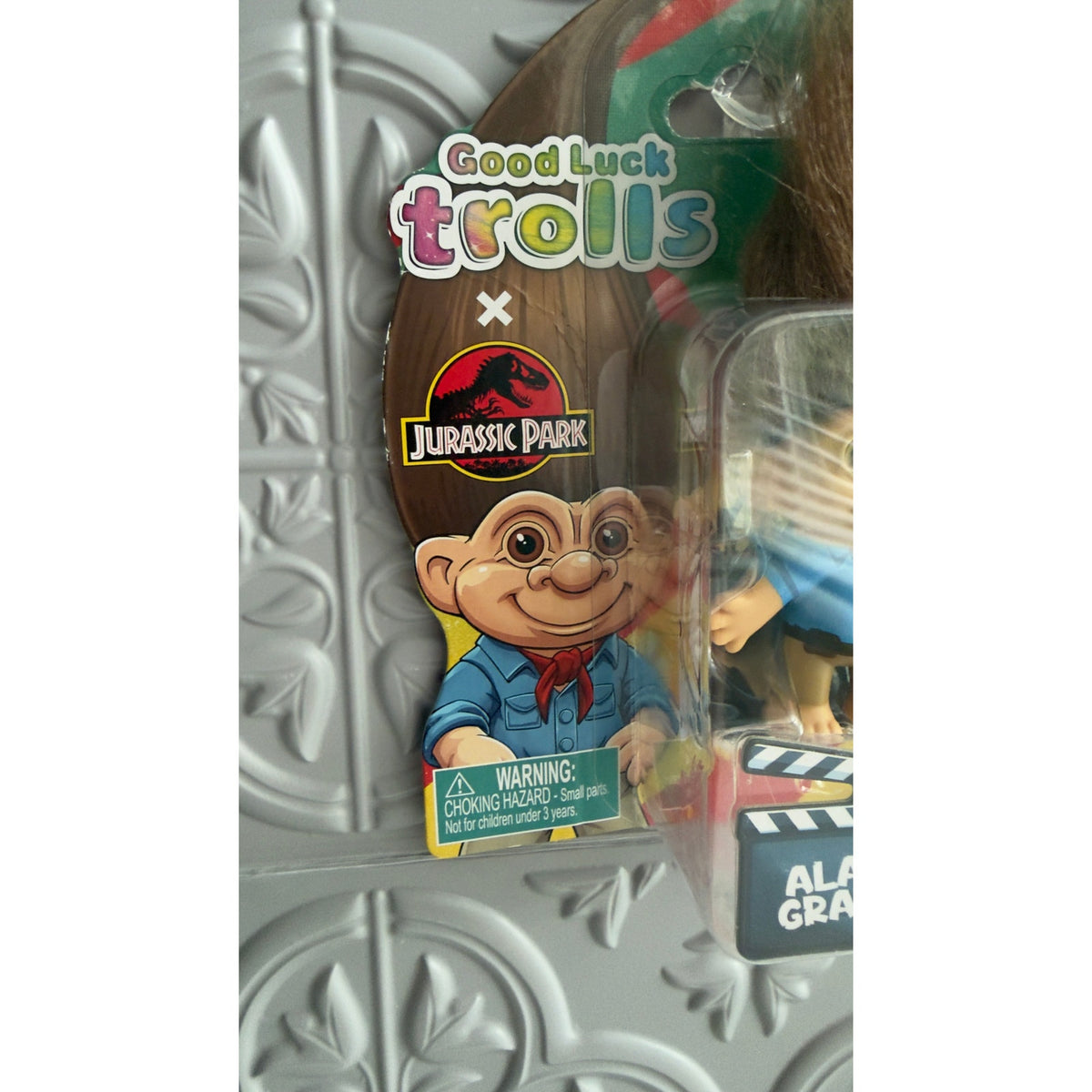 Good Luck Trolls x Jurassic Park Dr Alan Grant Movie Icons Collectible Figure NEW