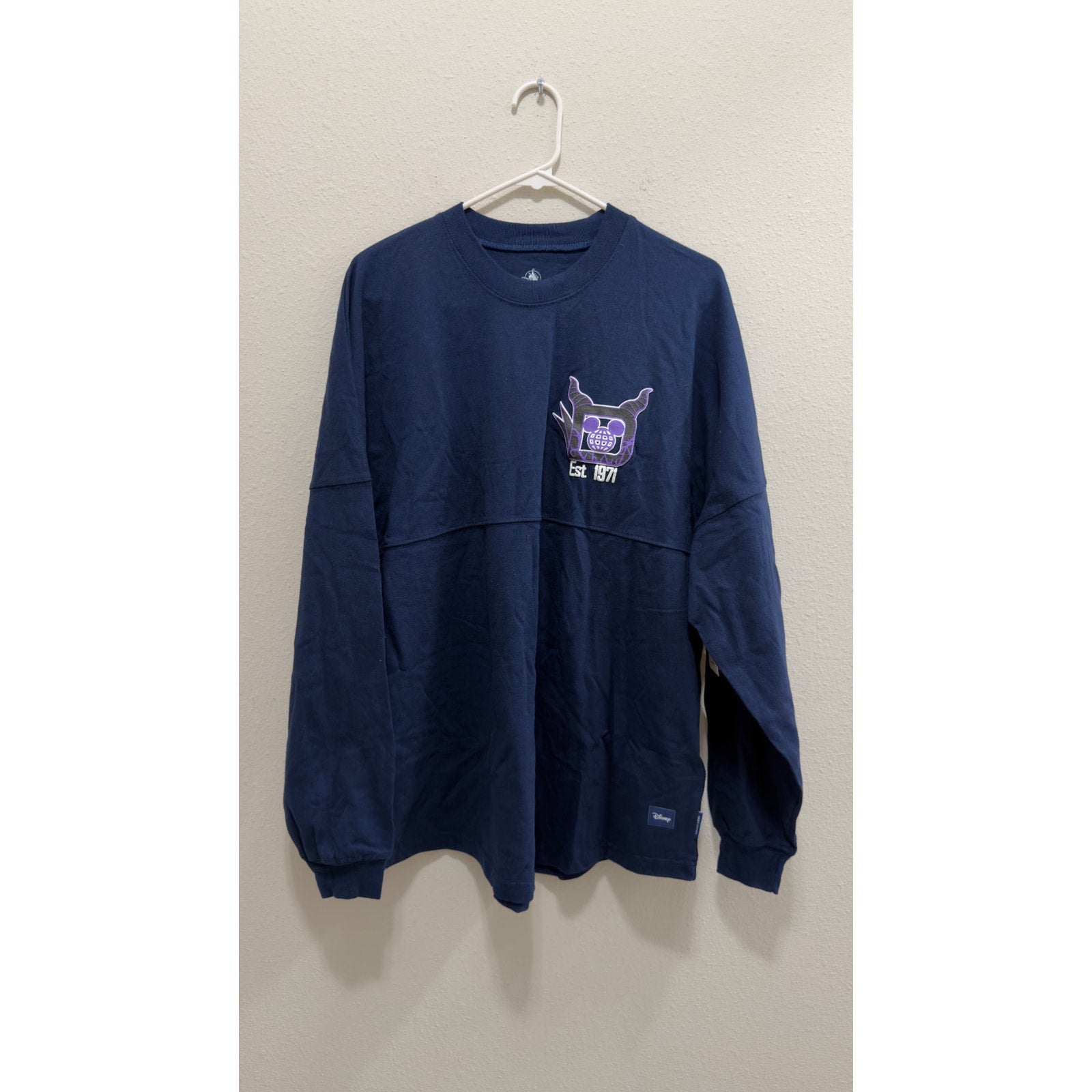 Disney Parks Spirit Jersey Navy Blue Villians Lettering Medium NWT