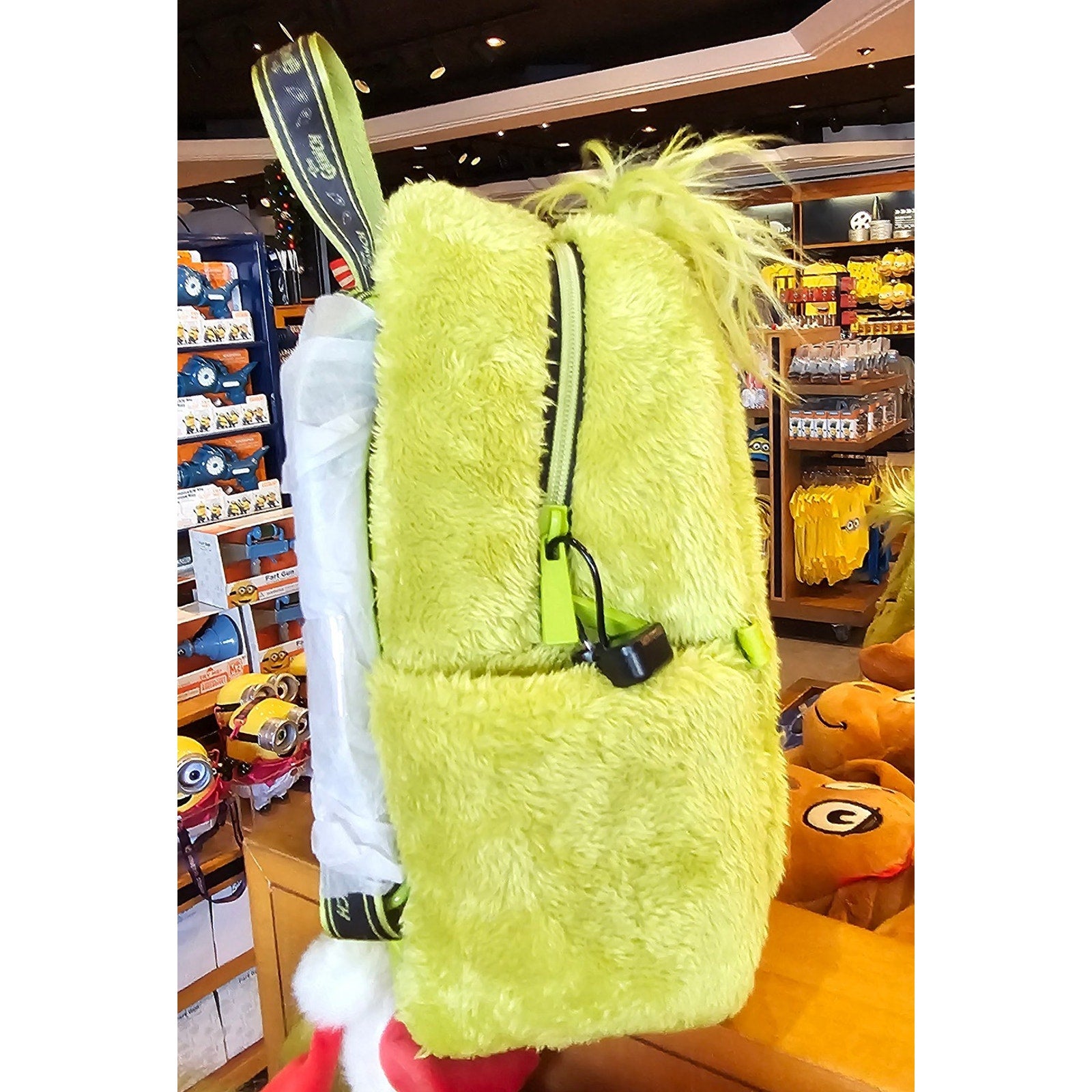 NEW Universal Studios Orlando Grinch Big Face Plush Mini Backpack