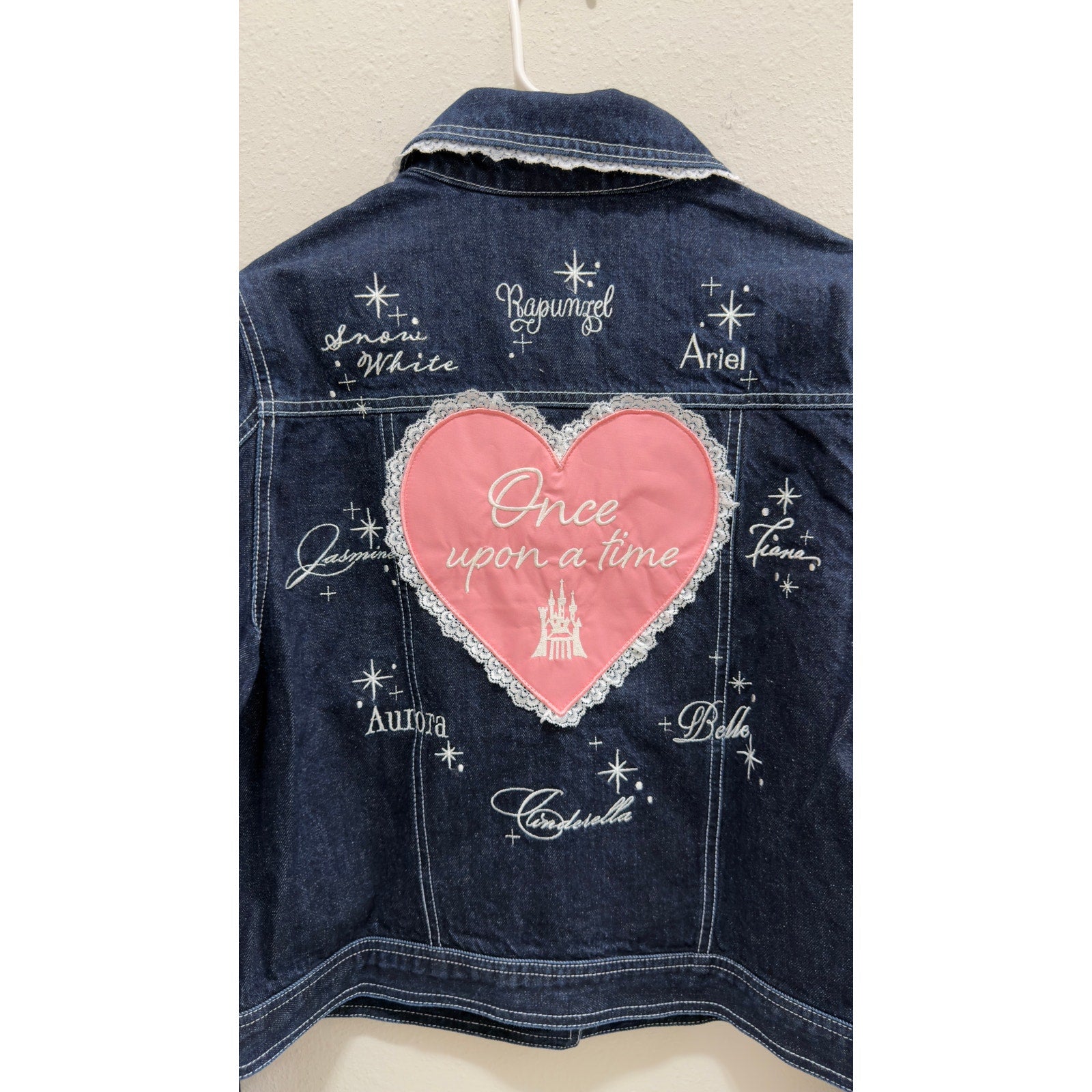 Disney Princess Cropped Denim Jacket by Her Universe NWT Large
