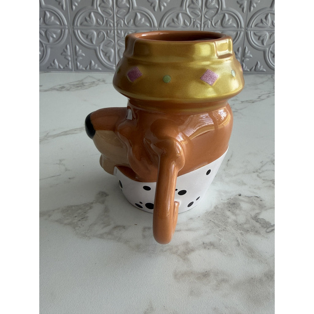 Disney Parks Robin Hood Prince John Sculpted Ceramic Coffee Mug 3D Crown NEW