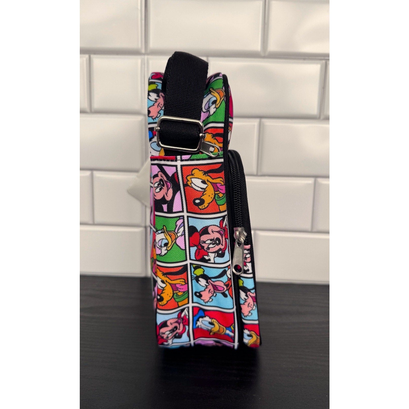 Disney Parks Mickey Mouse and Friends Checkerboard Crossbody Bag NWT