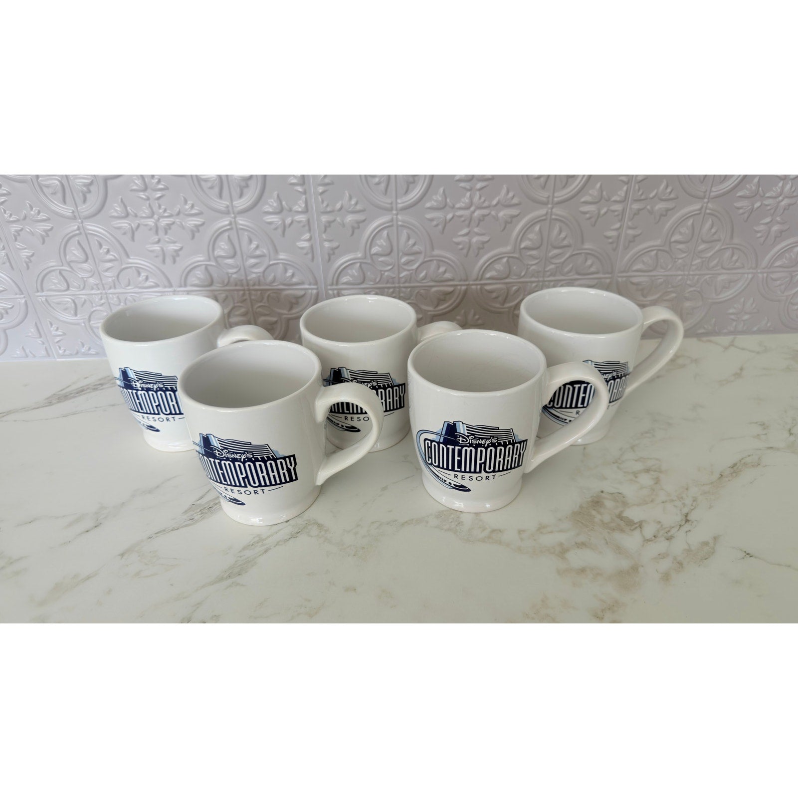 Disney Parks Contemporary Resort Monorail Ceramic Coffee Mugs - Set of 5