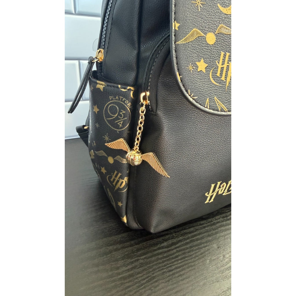 NEW Primark x Harry Potter Black and Gold Backpack