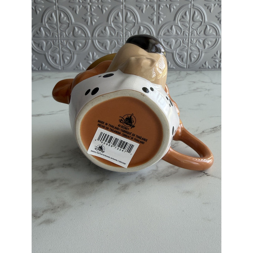 Disney Parks Robin Hood Prince John Sculpted Ceramic Coffee Mug 3D Crown NEW