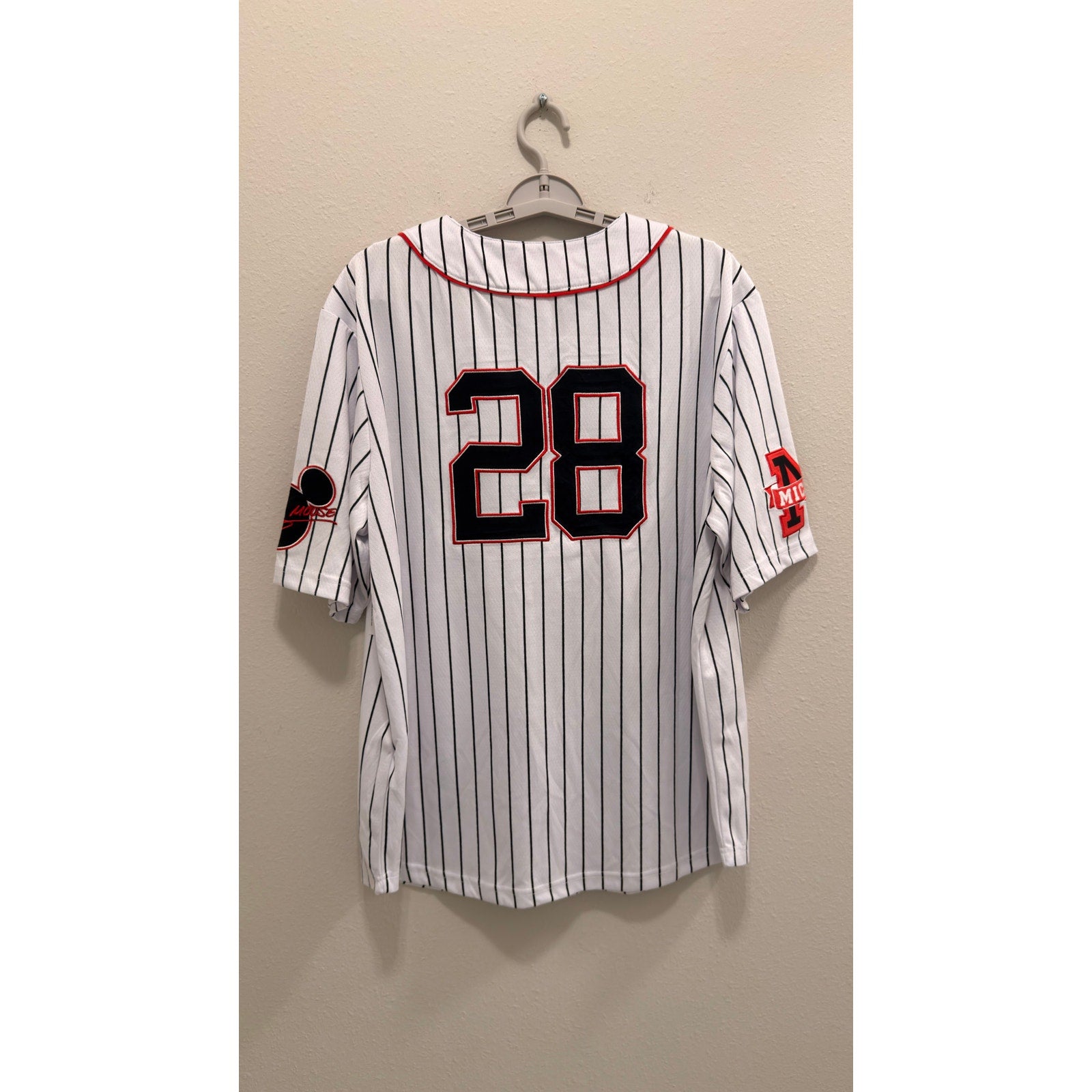 Disney Parks Mickey Mouse Baseball Jersey Adults Large NWT