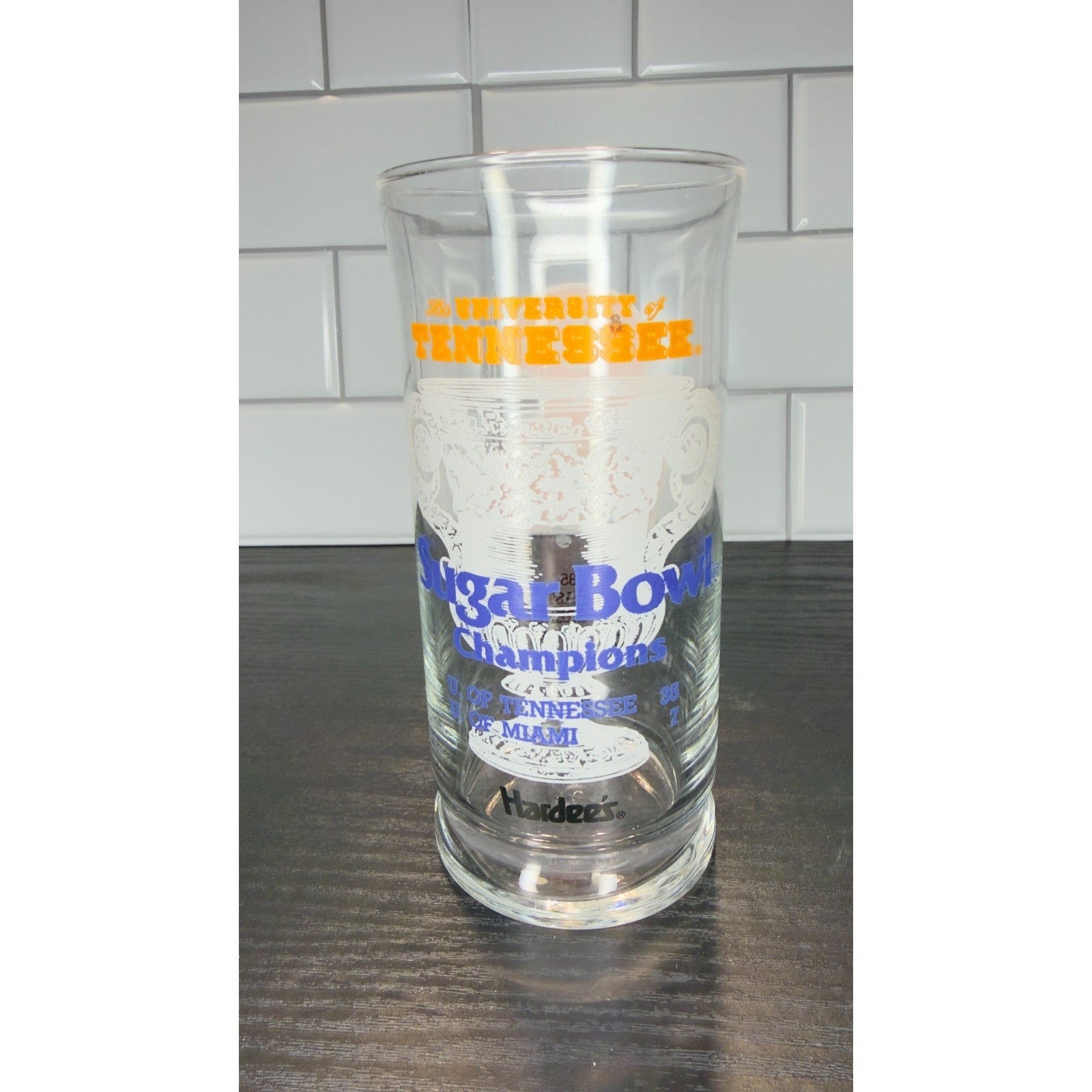 Vintage 1985 Hardee’s University of Tennessee Sugar Bowl Glass