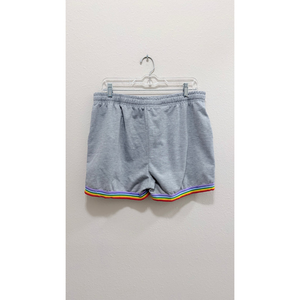 Rainbow Trim Pride Lounge Shorts – Adult Large Preowned